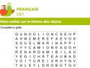 Vocabulaire, Mots Mêlés Sur Le Thème Des Objets concernant Mots Meles Francais