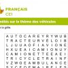 Vocabulaire, Mots Mêlés Sur Le Thème Des Véhicules pour Mots Meles Gratuits En Français