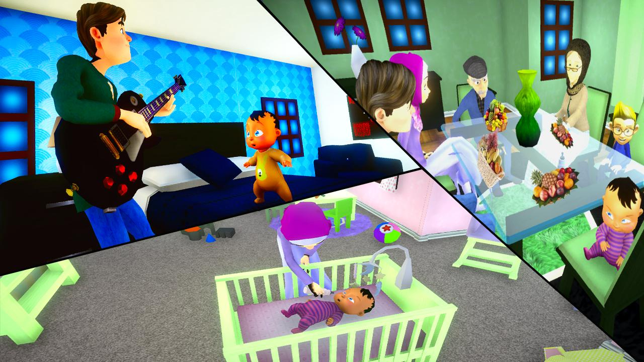 Vraie Mère Bébé Jeux 3D: Sim De Famille Virtuelle Pour intérieur Jeux De Bébé Virtuel 