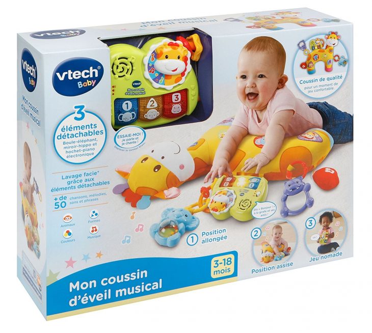 Vtech – Coussin D'éveil Musical – Jeux D'éveils – Bébé Et destiné Jeu Eveil Bebe