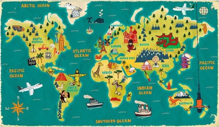 World Map Wallpaper | Art Carte, Carte Du Monde A Imprimer encequiconcerne Planisphère Enfant