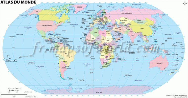 World Political Map pour Carte Du Monde Avec Continent