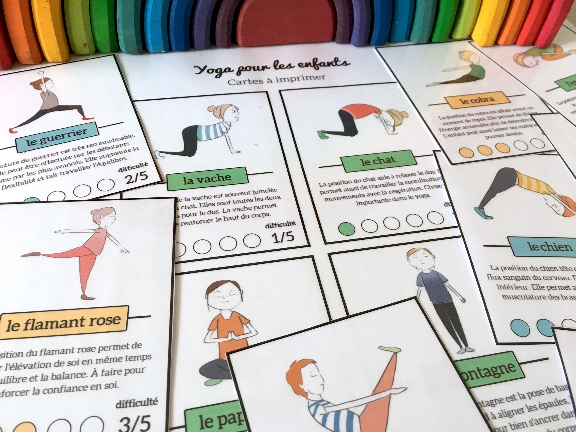 Yoga Pour Les Enfants {Cartes À Télécharger Gratuitement} pour Jeux Pour Petite Fille De 4 Ans Gratuit 