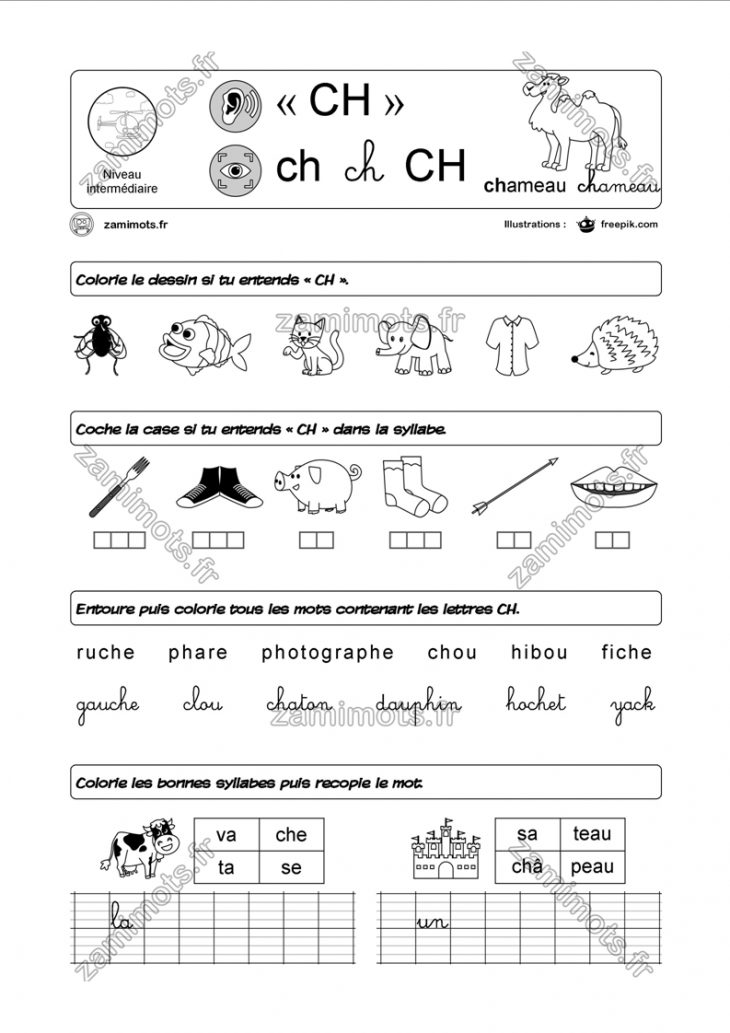 Zamimots – Tout Pour Apprendre Et S'amuser. à Fiche D Exercice Cp