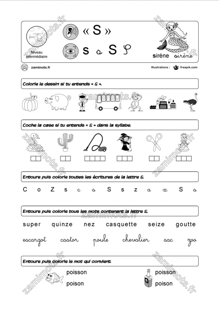 Zamimots – Tout Pour Apprendre Et S'amuser. serapportantà Fiche D Exercice Cp