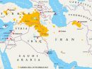 Zones Kurdes Au Moyen-Orient, Carte Politique. Pays Avec Leurs Capitales,  Frontières Nationales Et Villes Importantes. Zones Kurdes De Couleur  Orange. serapportantà Pays Et Leurs Capitales