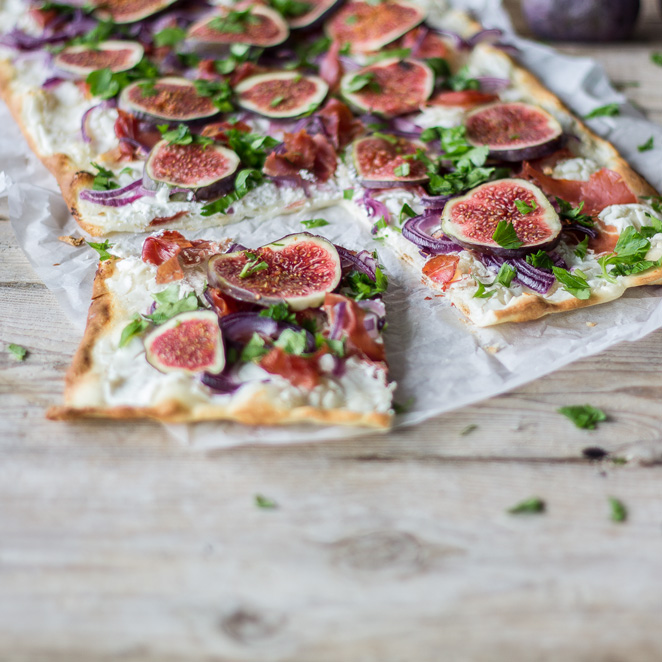 flammkuchen feige ziegenkäse