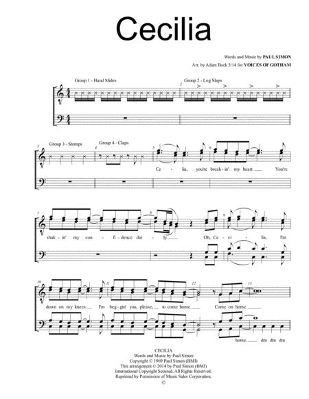 cecilia simon and garfunkel chords