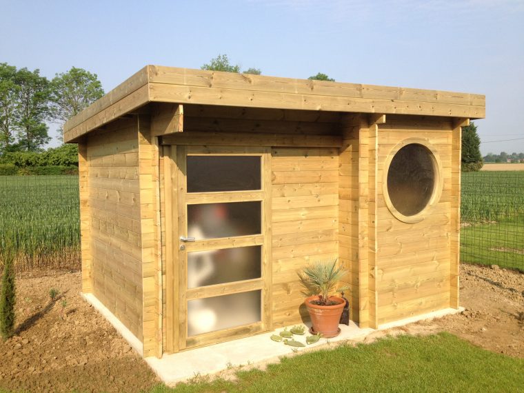 cabane de jardin toit plat