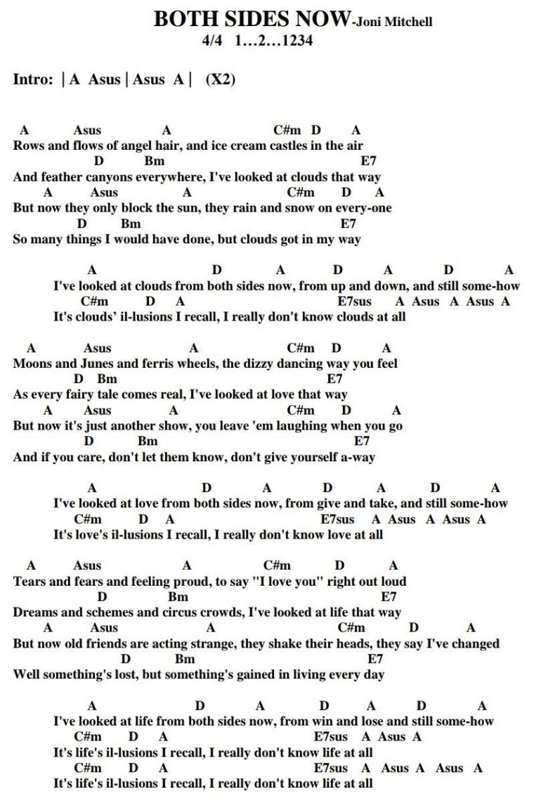 both sides now lyrics deutsch