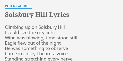 peter gabriel solsbury hill lyrics