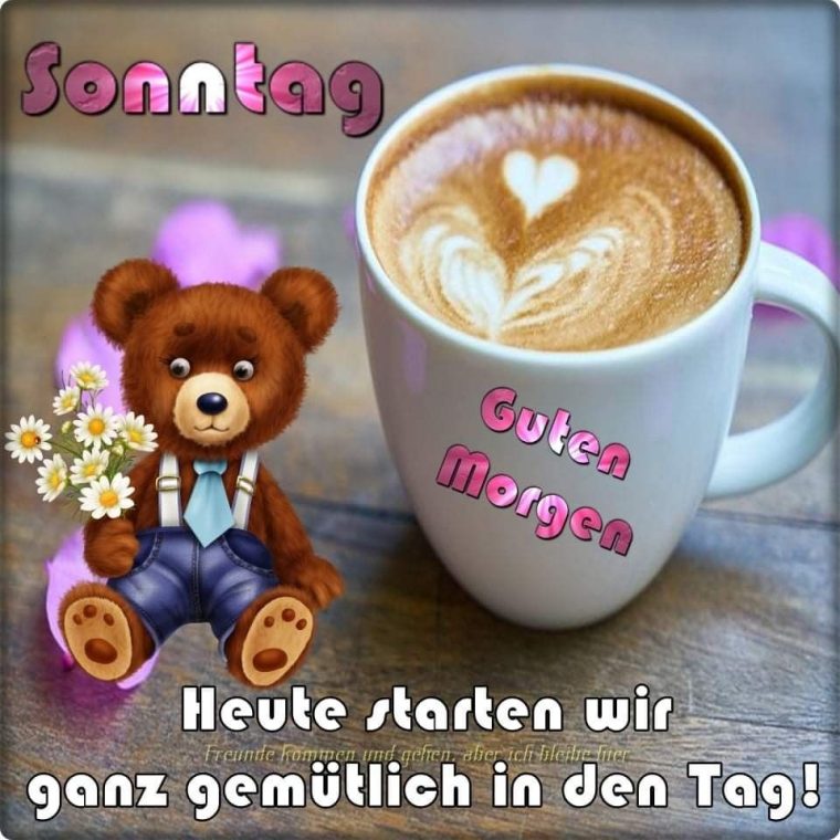 sonntag guten morgen kaffee