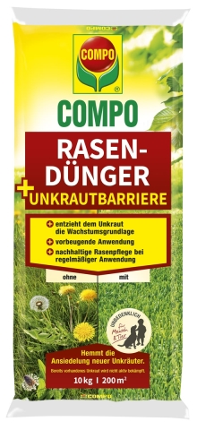 compo rasendünger + unkrautbarriere