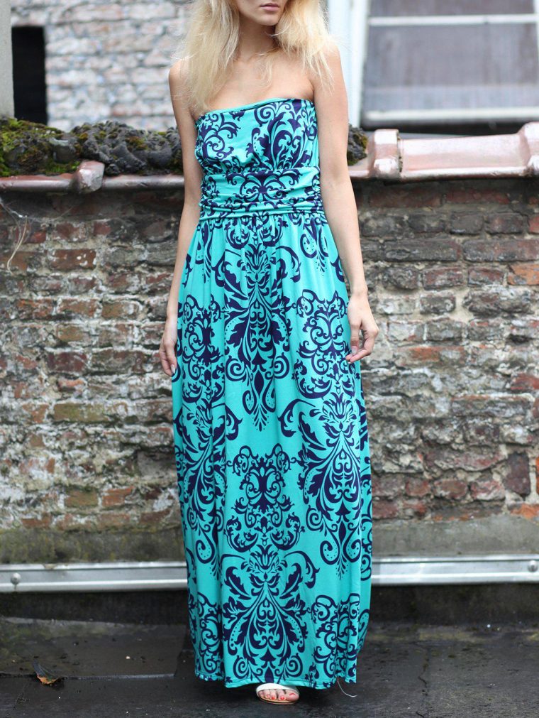 bandeau kleid maxi strand