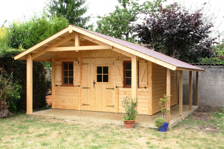 abri de jardin bois 20m2