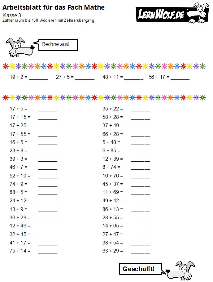 zahlenrätsel 3 klasse mit lösungen