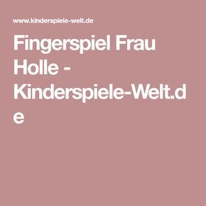 fingerspiele frau holle