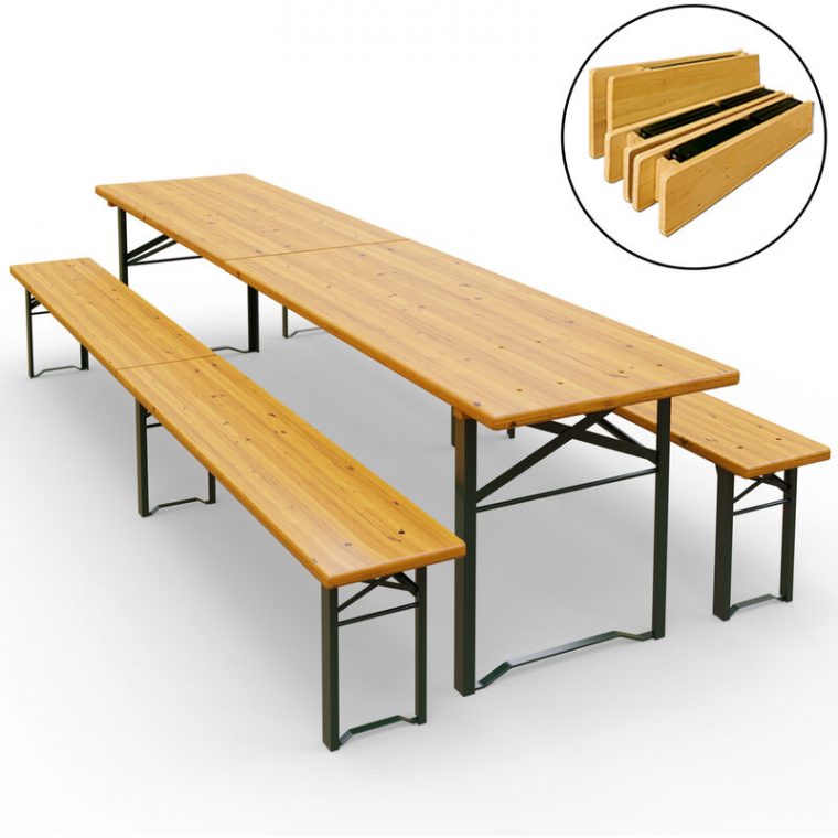 table jardin bois pliante