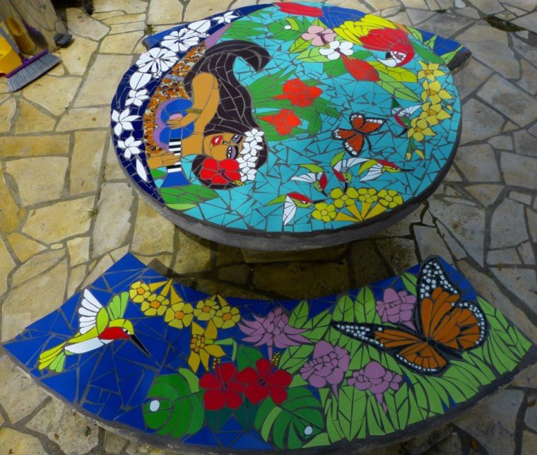 table mosaique jardin