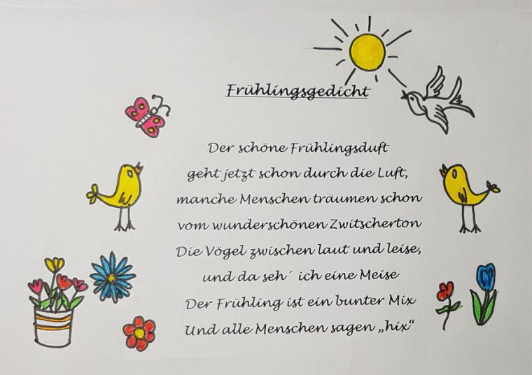 einfache gedichte für die schule