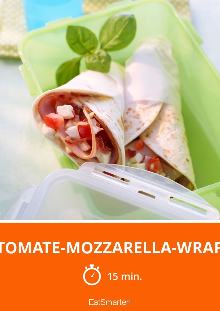 wraps mit tomate mozzarella