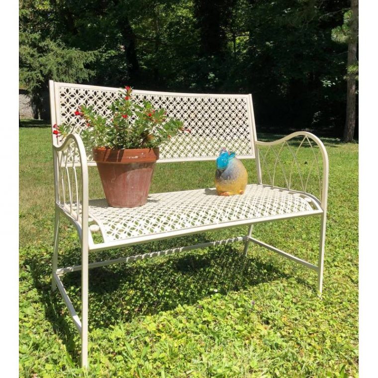 banc de jardin blanc