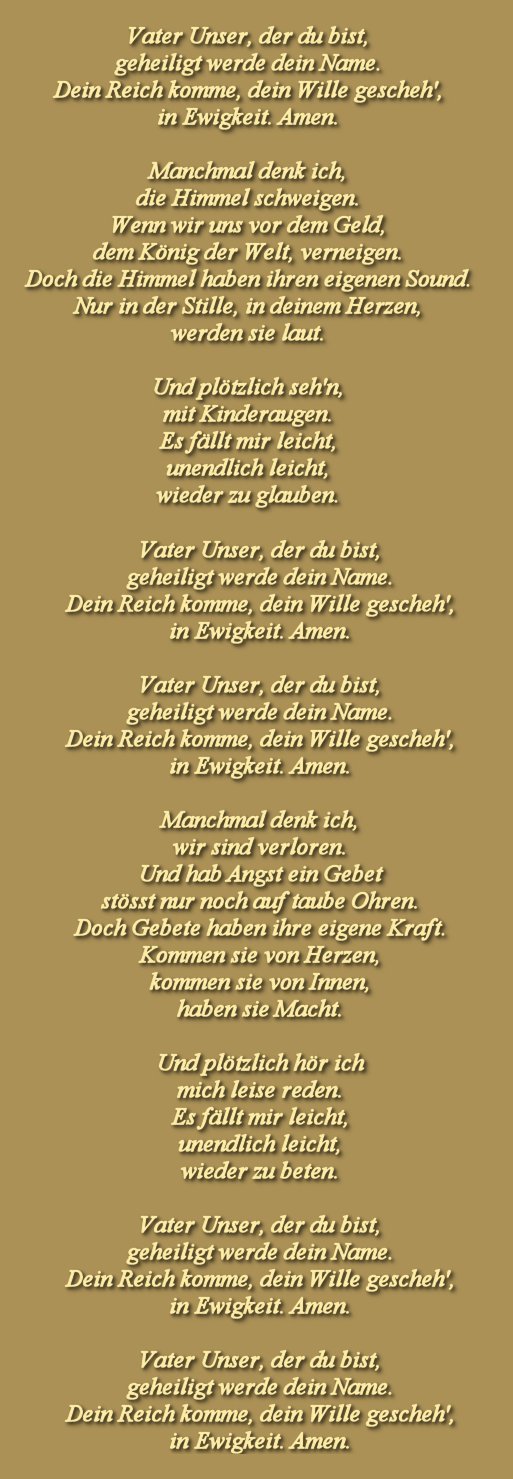 vater unser englisch text