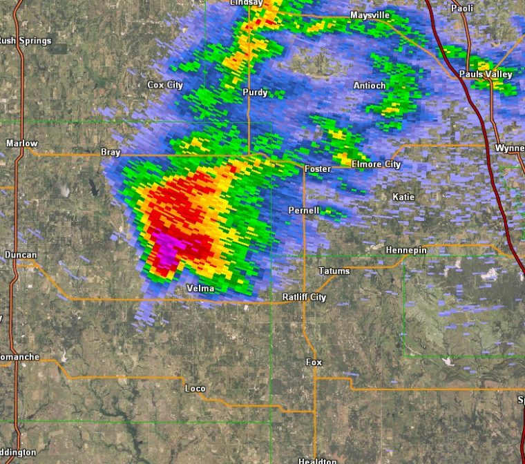 10 Pm: Severe Thunderstorm Is Approaching Velma, Oklahoma concernant Nws Norman