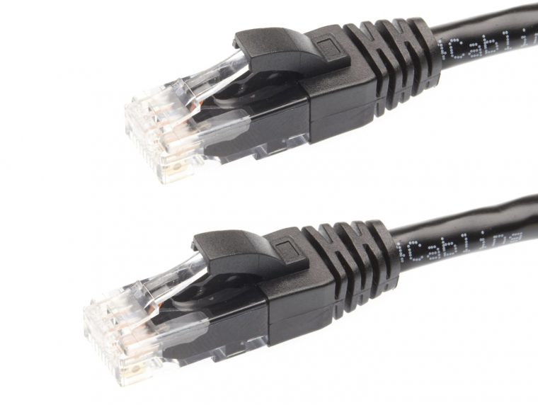 1M Cat 5E Ethernet Network Cable. Black – Online Electronics pour 4Cabling