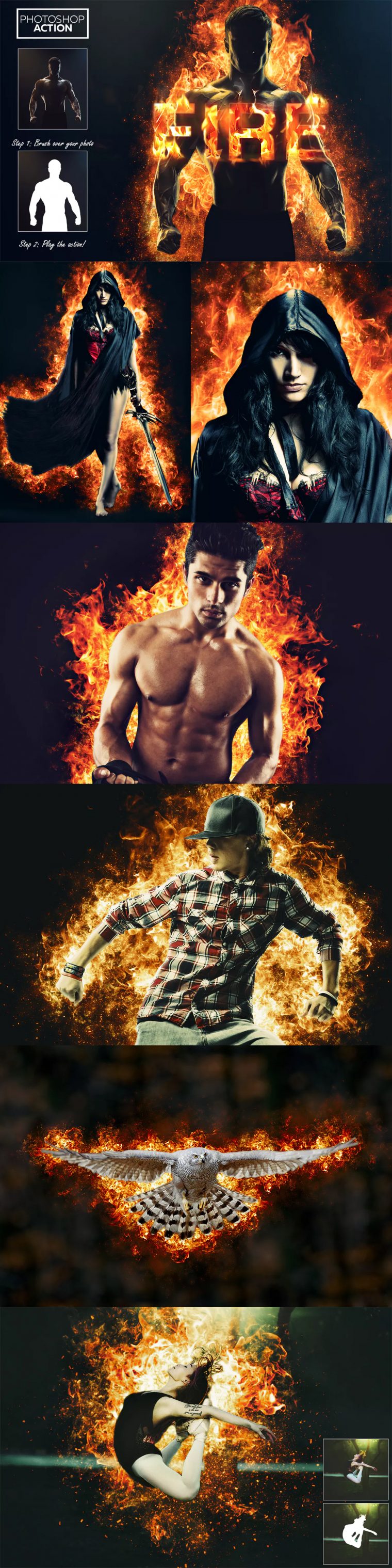 2 Fire Effect Photoshop Actions  Photoshop Actions pour Firestorm Action Photoshop Free Download