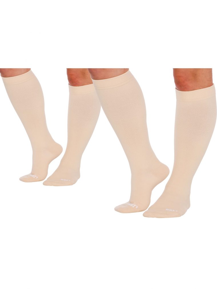 2 Pack Lish Plain Jane Wide Calf Firm Extra Compression encequiconcerne Compression Stockings Walmart