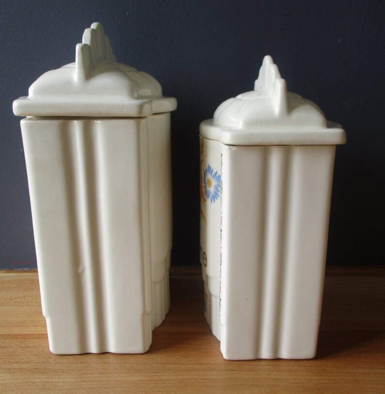 2 Vintage Ceramic Canisters 1940S Ditmar Urbach Pot Épices destiné Ceramic Kitchen Canisters 