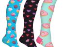3-Pairs: Dcf Uni Fun And Patterned Knee-High destiné Compression Socks Walmart