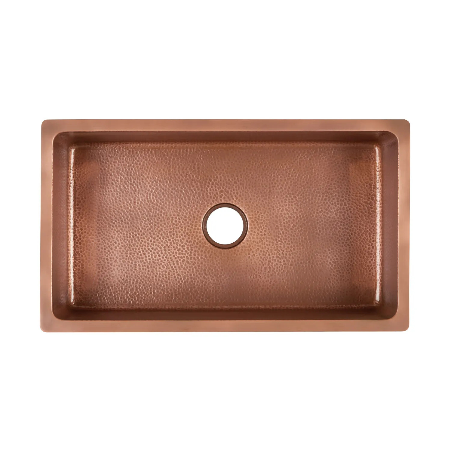36&amp;quot; Hammered Copper Undermount Sink - Kitchen destiné Hammered Undermount Kitchen Sink 