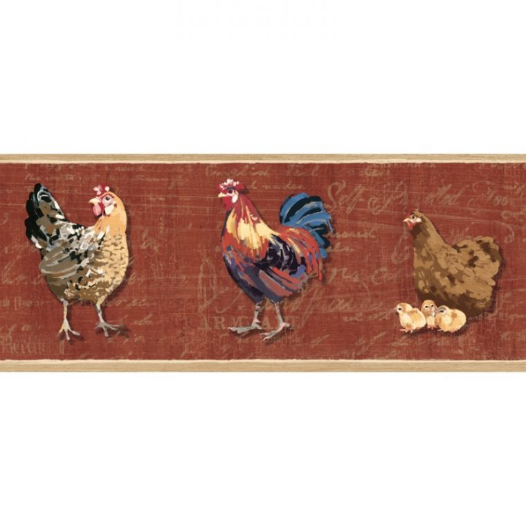 [38+] Red Rooster Wallpaper Border On Wallpapersafari avec Wallpaper Borders Chickens And Roosters