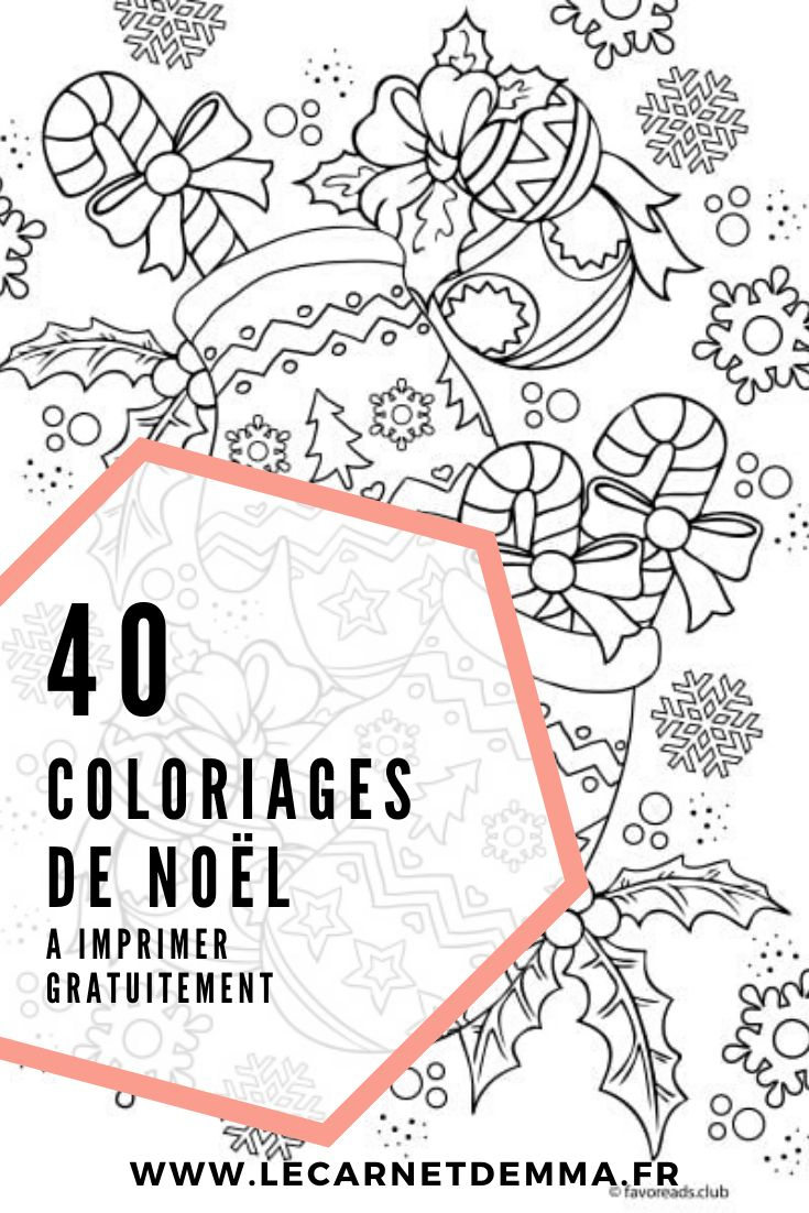 40 Coloriages De Noël À Imprimer - Le Carnet D'Emma tout Images De Noel À Imprimer Gratuitement