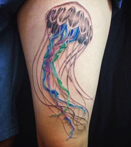 50+ Watercolor Jellyfish Tattoo Designs &amp;amp; Ideas (2020 avec Jellyfish Tattoo Simple 
