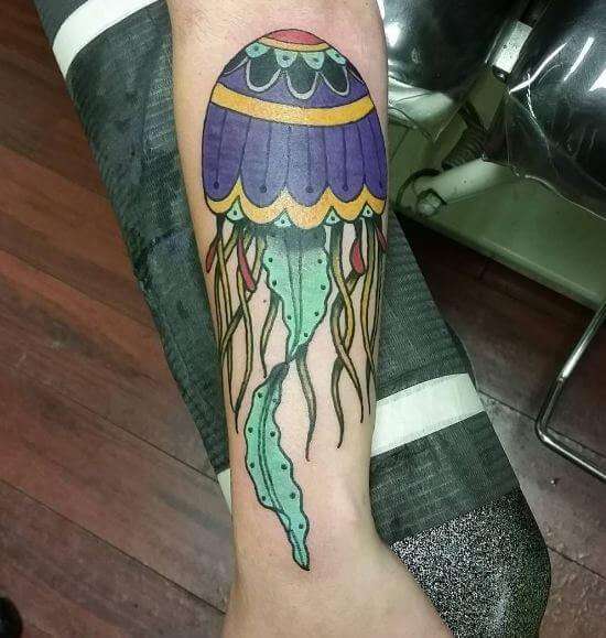 50+ Watercolor Jellyfish Tattoo Designs &amp;amp; Ideas (2020 dedans Jellyfish Tattoo Simple 