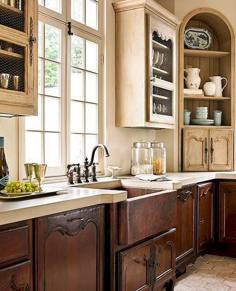 58+ Beautiful French Country Style Kitchen Decor Ideas intérieur Country Kitchen Design Ideas 