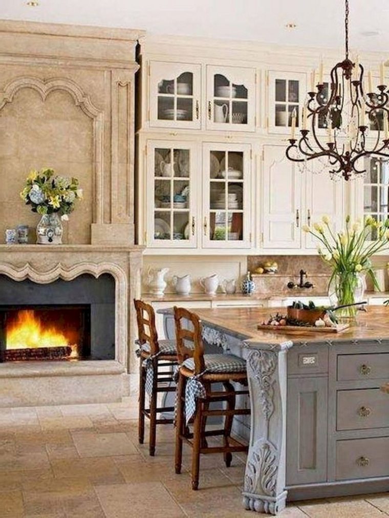 58+ Beautiful French Country Style Kitchen Decor Ideas serapportantà Country Kitchen Design Ideas