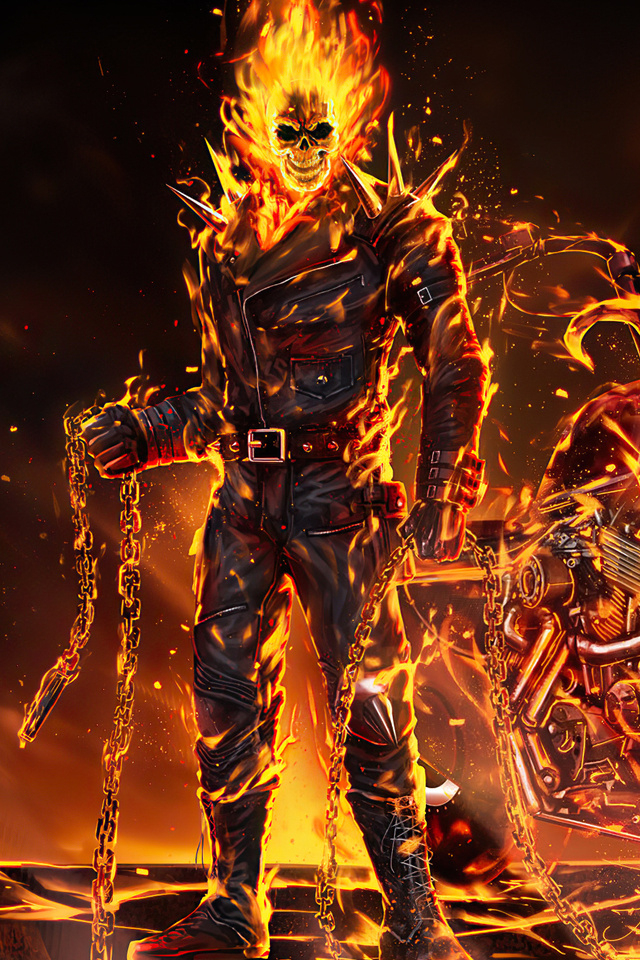 640X960 Ghost Rider 2020 Art Iphone 4, Iphone 4S Hd 4K intérieur Ghost Rider 2 Wallpaper 