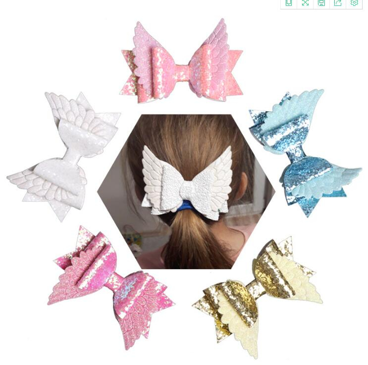 Aliexpress : Buy 4.1&amp;quot; Glitter Angel Wings Hair Clips serapportantà Goldwing Accessories Little Island 