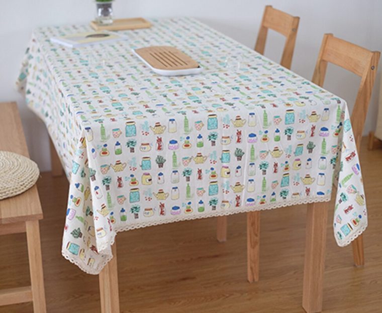 American Country Pastoral Style Linen Tablecloth Lace tout Country Tablecloths