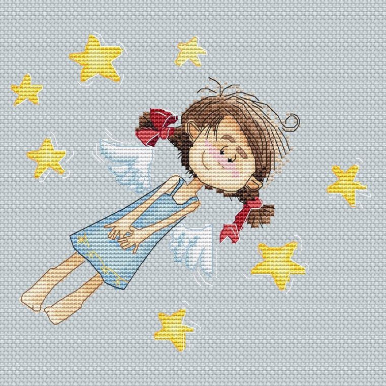 Angel Cross Stitch Pattern Angel Girl Cross Stitch Girl à Angel Wings Cross Stitch Pattern