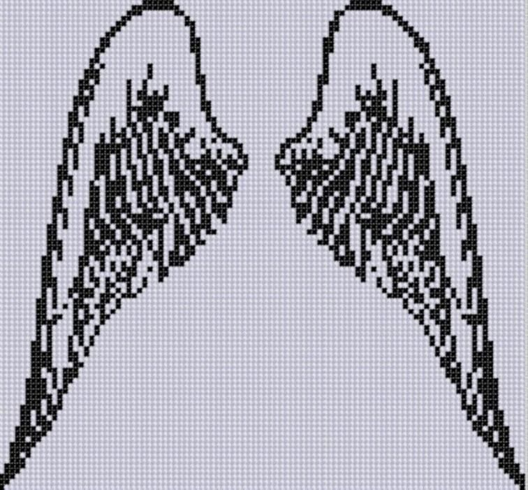 Angel Wings 2 Cross Stitch Pattern  Craftsy  Cross intérieur Angel Wings Cross Stitch Pattern 