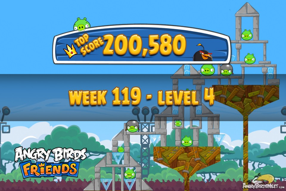 Angry Birds Friends Tournament Level 4 Week 119 destiné Angry Birds Friends Level 4