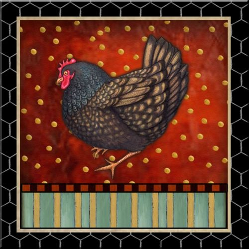 Animal Decorative Accent Tiles - Dm-Fancy Rooster 3 tout Rooster Kitchen Tile 