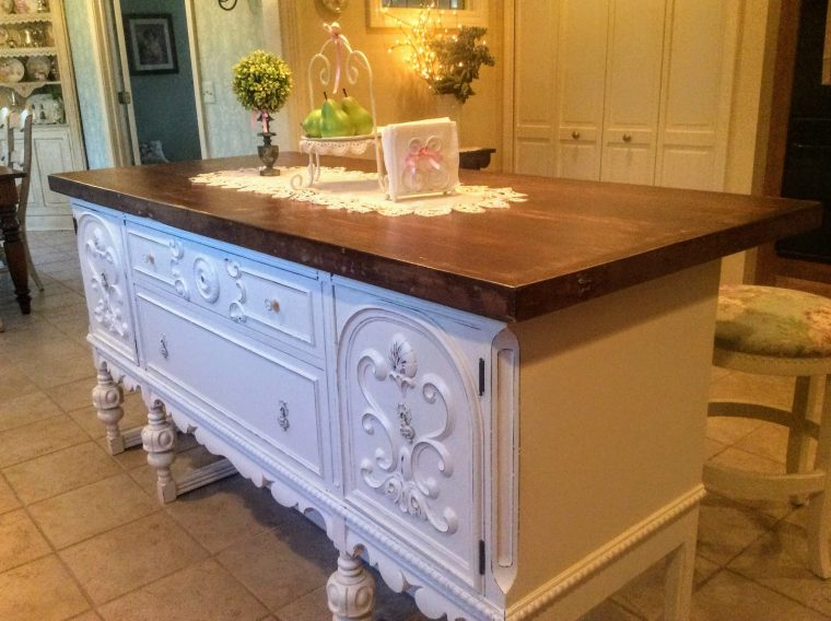 Antique Buffet Antique Jacobean Buffet Turned Into A intérieur Vintage Kitchen Islands