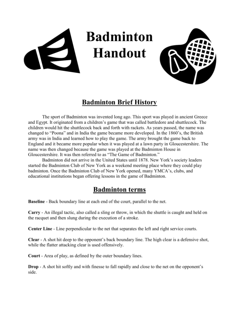 Badminton pour Badminton Flashcards