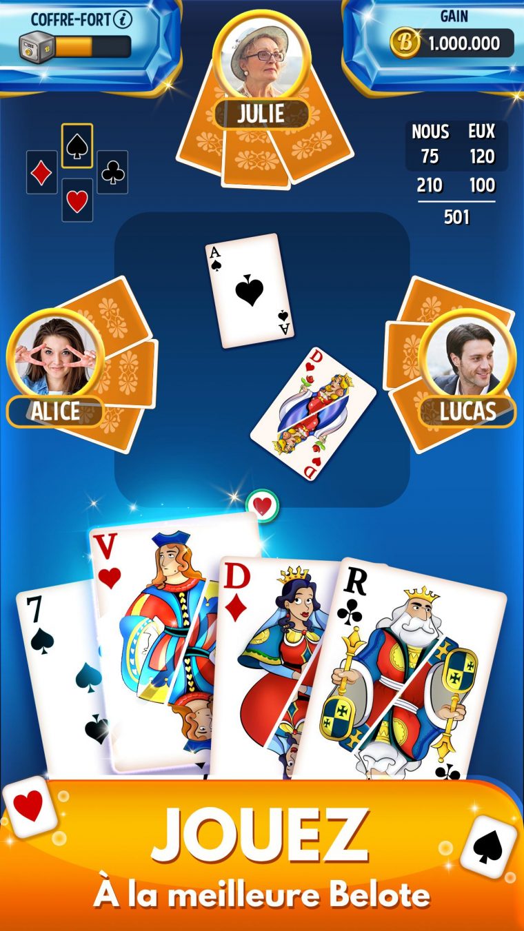 Belote & Coinche : Le Défi – Jeu En Ligne Gratuit Pour concernant Telecharger Jeux De Belote Gratuit